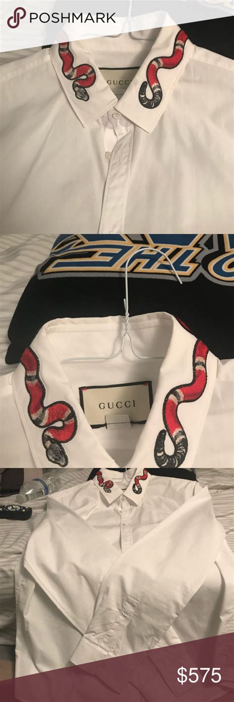 gucci snake shirt|gucci dress shirt snake.